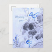 青い花 シーズンポストカード (正面/裏面)