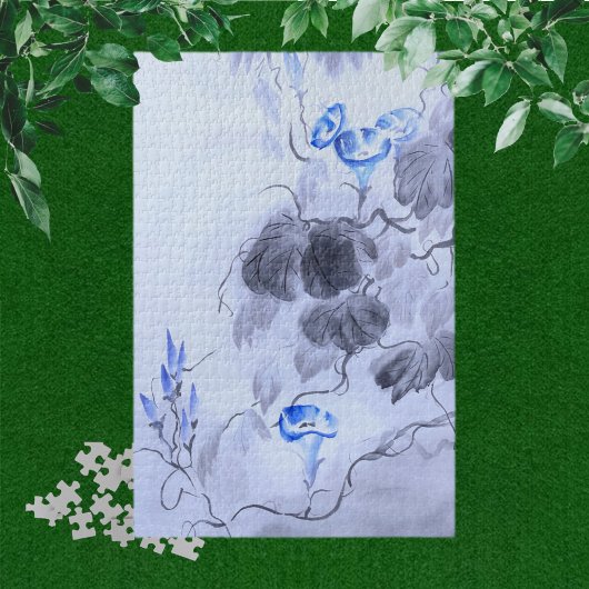 青い花 ジグソーパズル