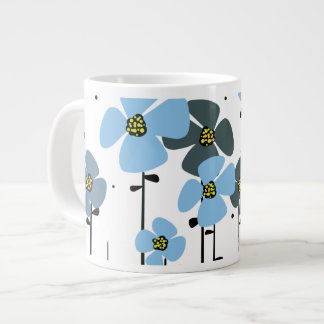 青い花 ジャンボコーヒーマグカップ