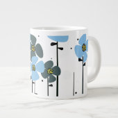青い花 ジャンボコーヒーマグカップ (正面右)