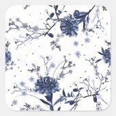 青い花 スクエアシール (正面)