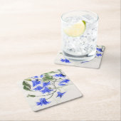 青い花 スクエアペーパーコースター (インサイチュ)
