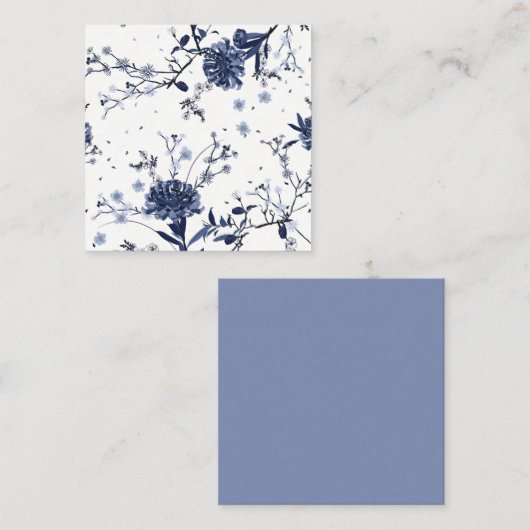 青い花 スクエア名刺 (正面/裏面)
