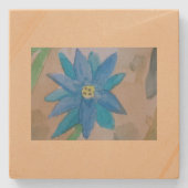 青い花 ストーンコースター (正面)