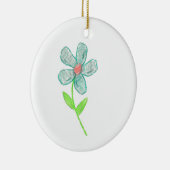 青い花 セラミックオーナメント (右)