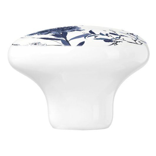 青い花 セラミックノブ (側面)