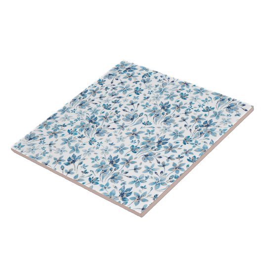 青い花 タイル (側面)