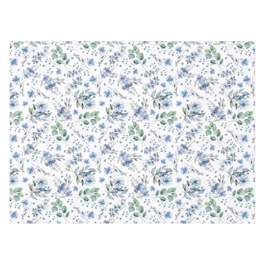 青い花 テーブルクロス (正面(横))