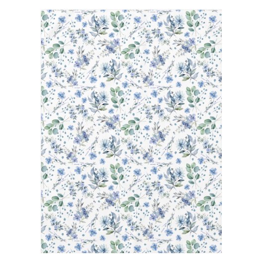 青い花 テーブルクロス (正面)