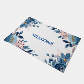 青い花 ドアマット (アングル)