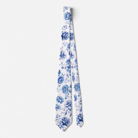 青い花 ネクタイ (正面)