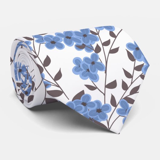 青い花 ネクタイ (ロール)