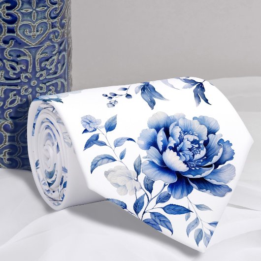 青い花 ネクタイ