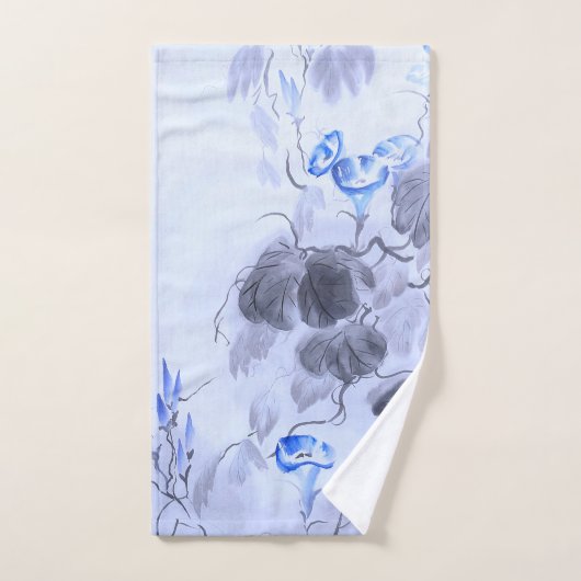 青い花 ハンドタオル (ハンドタオル)