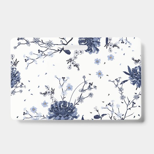 青い花 バッジ (表面)