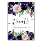 青い花 |パープルとピンクのバラのお菓子 テーブルナンバー (裏面)