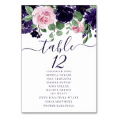 青い花 |パープルとPInkローゼズゲスト名 テーブルナンバー (正面)
