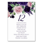 青い花 |パープルローズとピンクローズのゲスト名 テーブルナンバー (正面)