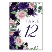 青い花 |パープルローズとピンクローズリース テーブルナンバー (裏面)