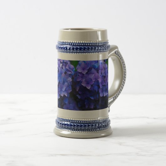 青い花 ビールジョッキ (正面右)