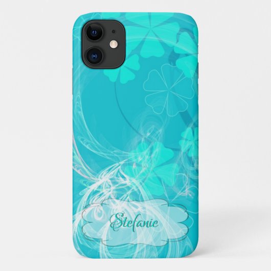 青い花/フラクタル Case-Mate iPhoneケース (裏面)