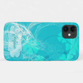 青い花/フラクタル Case-Mate iPhoneケース (裏面(横))