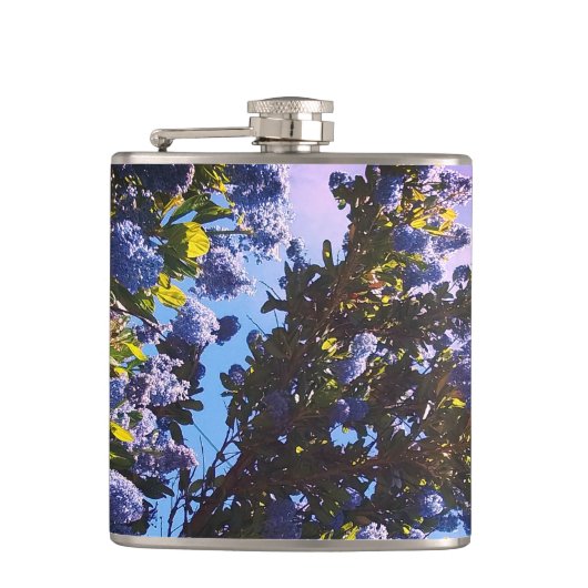 青い花 フラスク (正面)