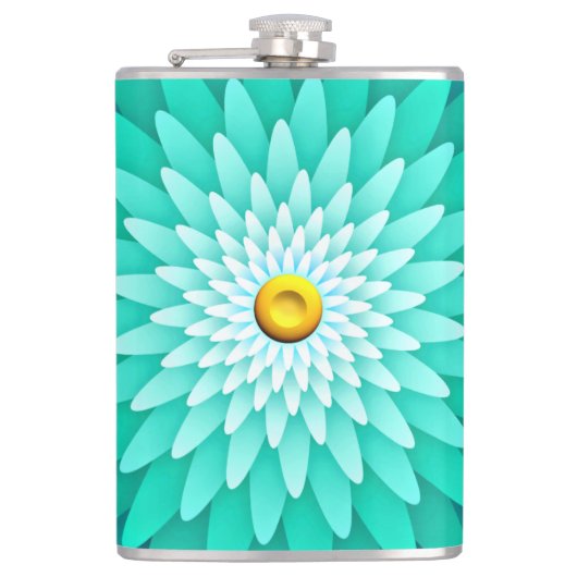 青い花 フラスク (正面)