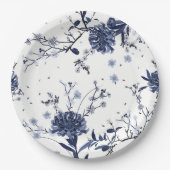 青い花 ペーパープレート (正面)