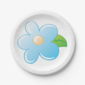 青い花 ペーパープレート (正面)