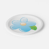 青い花 ペーパープレート (アングル)