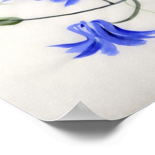 青い花 ポスター (角)