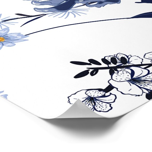 青い花 ポスター (角)