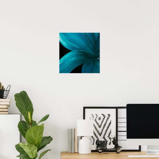 青い花 ポスター (ホームオフィス)