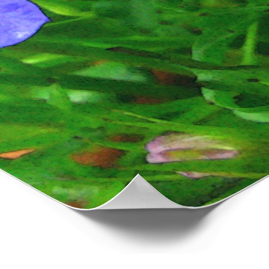 青い花 ポスター (角)