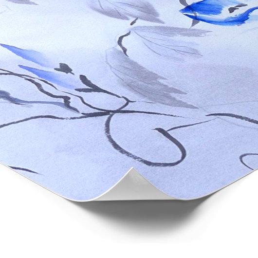 青い花 ポスター (角)