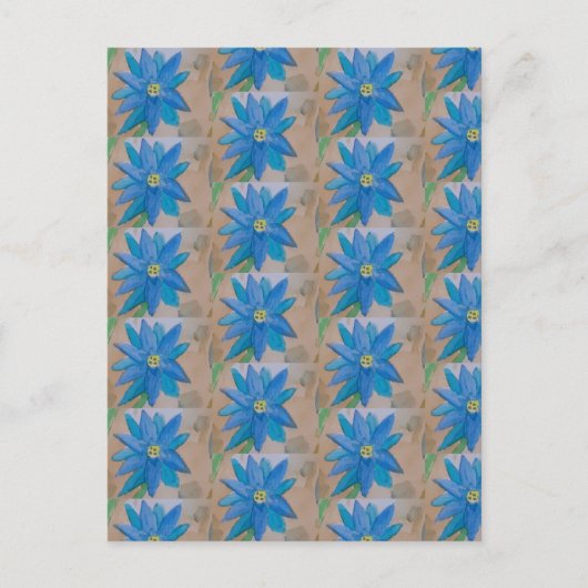 青い花 ポストカード (正面)