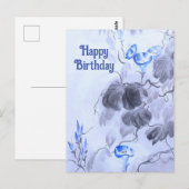 青い花 ポストカード (正面/裏面)