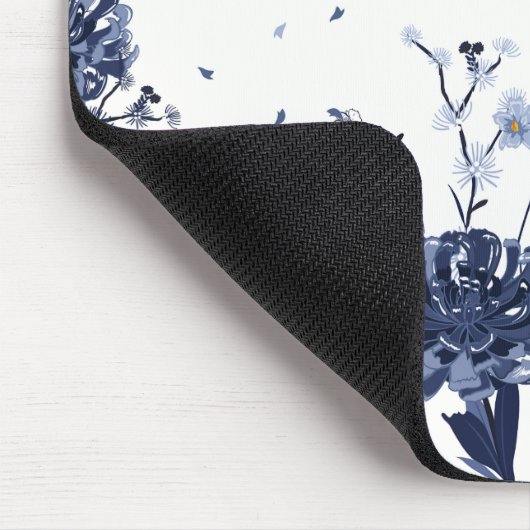 青い花 マウスパッド (コーナー)