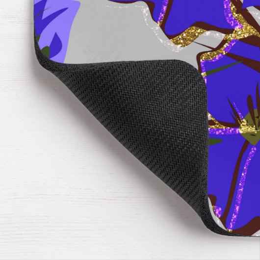 青い花 マウスパッド (コーナー)