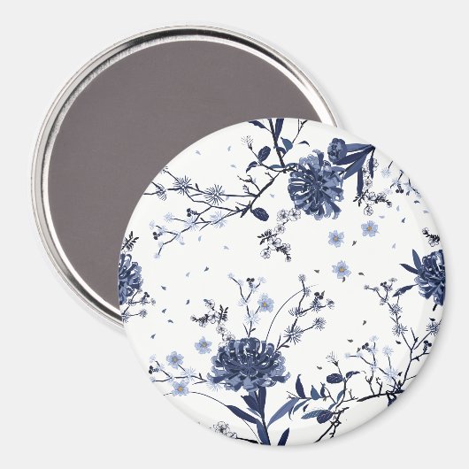 青い花 マグネット (正面/裏面)