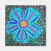 青い花 マグネット (正面)