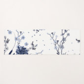 青い花 ヨガマット (正面(横))