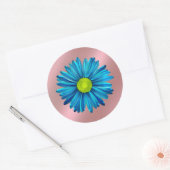 青い花 ラウンドシール (封筒)