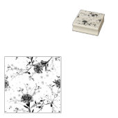 青い花 ラバースタンプ (押印)