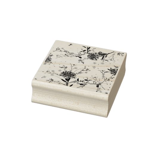 青い花 ラバースタンプ (スタンプ)