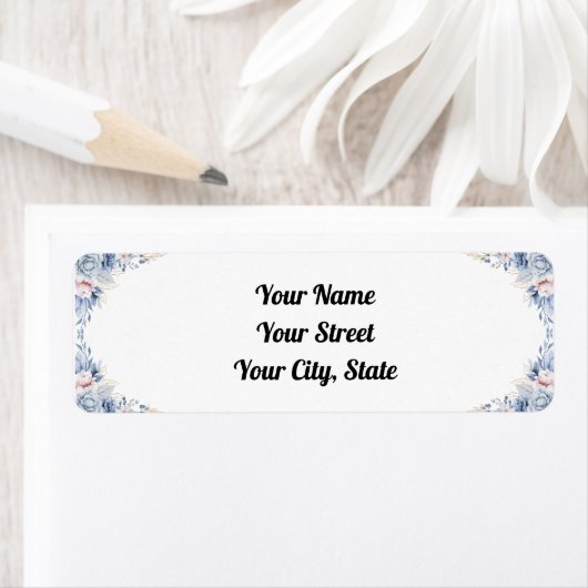 青い花 ラベル (インサイチュ)