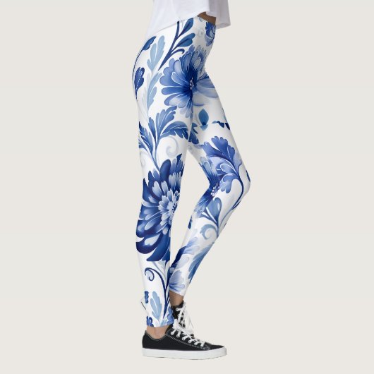 青い花 レギンス (右)