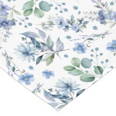 青い花 ロングテーブルランナー (コーナー)