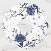 青い花 ワイングラスタグ (正面)